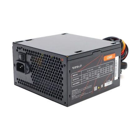 Блок питания 600Вт TESLA C600 (120мм,PCI-E,4SATA,80+,кабель 220V в комплекте)[TS-C600]