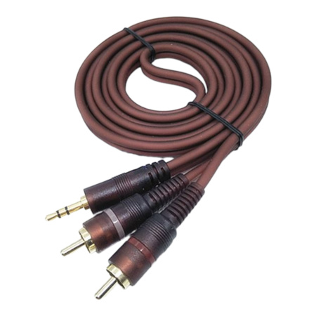 Кабель(шнур) соединительный 3.5jack(m) стерео-2RCA(m), 1.5м