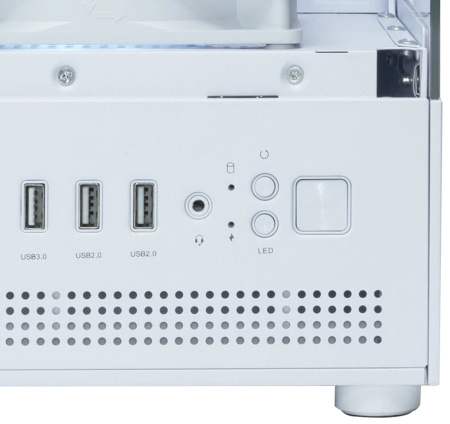 Корпус mATX Б_БП XASTRA Q300M 5ARGB-C6 White (USB3.0,Audio,белый,5х120мм ARGB,ARGB+PWM HUB 6port,CPU Cooler до 163мм, VGA до 280мм,"аквариум")