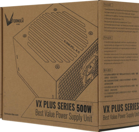 Блок питания 500Вт Formula (Aerocool) VX-500 Plus (120мм,1PCI-E,3SATA)