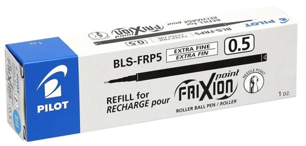Стержень для стираемой ручки PILOT "Frixion Point" синий, 111мм (BLS-FRP-5-L)