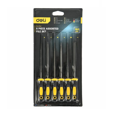 Набор надфилей 160мм, 6штук, Deli DL2141