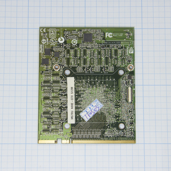 Видеокарта для ноутбука GeForce GF8800M GTX 512Mb (G96-720-A2) M57RU NB8E-GTX MXM HE