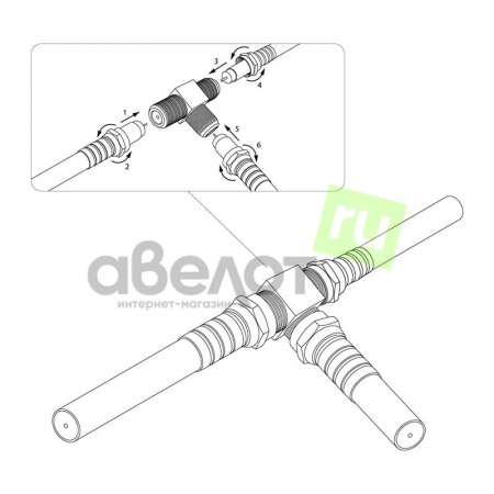 F-соеденитель "тройник", PROconnect, 05-4204-4