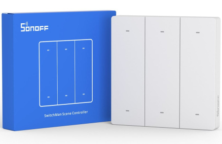 Умный выключатель eWeLink Remote Sonoff SwitchMan R5, 6клавишей, 2*CR2032, белый