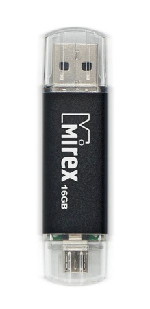 Флеш-накопитель USB/microUSB 16Gb Mirex Smart (13600-DCFBLS16) Black