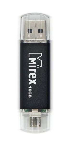 Флеш-накопитель USB/microUSB 16Gb Mirex Smart (13600-DCFBLS16) Black