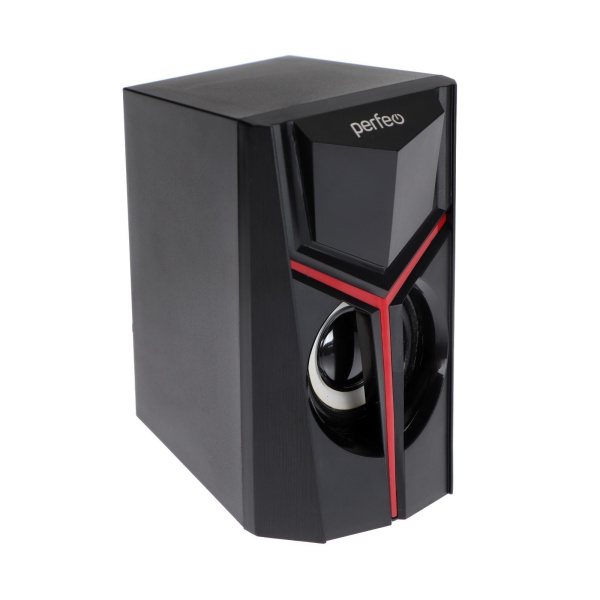 Актив.колонки 2.0 Perfeo TRIAL 6Вт, питание от USB, LED подсветка, пластик, Black