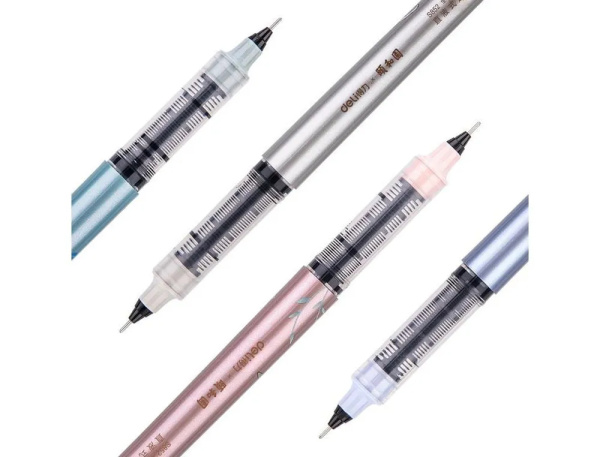 Ручка роллер DELI 0,5мм., черная (S852)