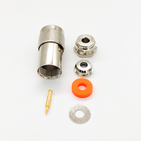 Разъем N type, штекер, кабельный, прижимной, RG-58, N-112F