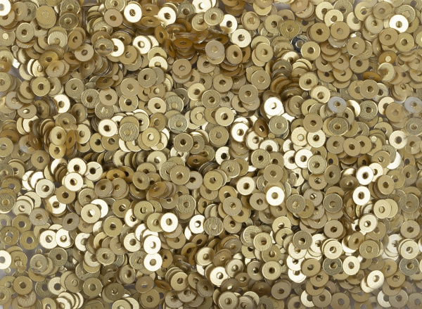 Пайетки "Zlatka" россыпью ZF-10 3 мм 10 г №12 бл. золотой