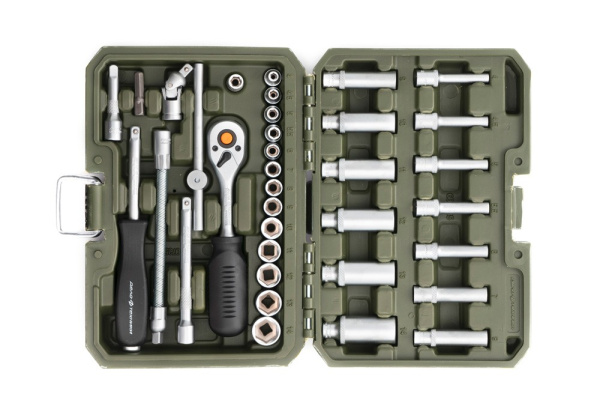 Набор головок и принадлежностей 1/4", 35 предметов, Дело техники 600735
