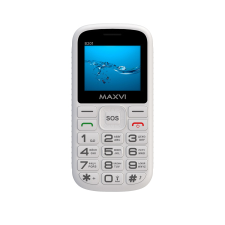 Сотовый Maxvi B201 White 2sim/2"/320*240/microSD/0.3МП/Bt/1800мАч/моноблок