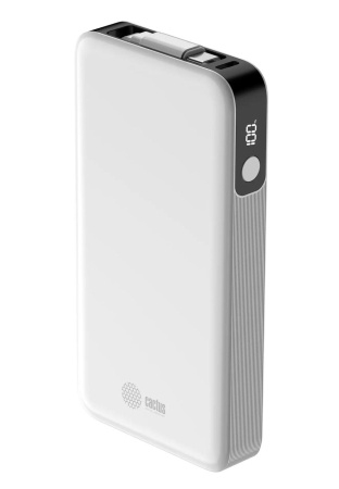 Аккумулятор внешний 10000_mAh Cactus CS-PBFSPA-10000 22.5W 4.5A 2xUSB-C белый