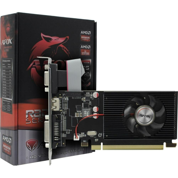 Видеокарта Radeon R5 220 Afox 2Гб GDDR3,64bit,DVI,HDMI,VGA 1FAN LP (AFR5220-2048D3L5) ret