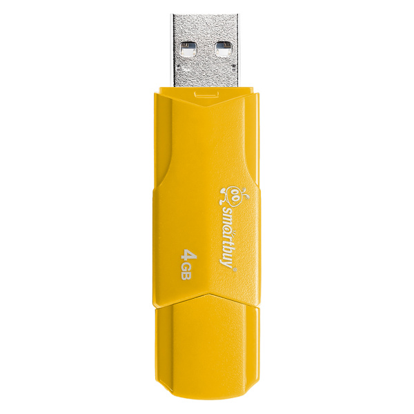 Флеш-накопитель USB2.0 4GB Smartbuy CLUE (SB4GBCLU-Y) желтый