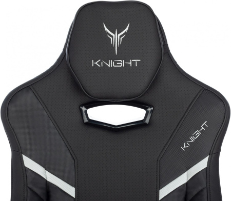 Кресло игровое Knight Thunder 5X черный экокожа крестов. металл