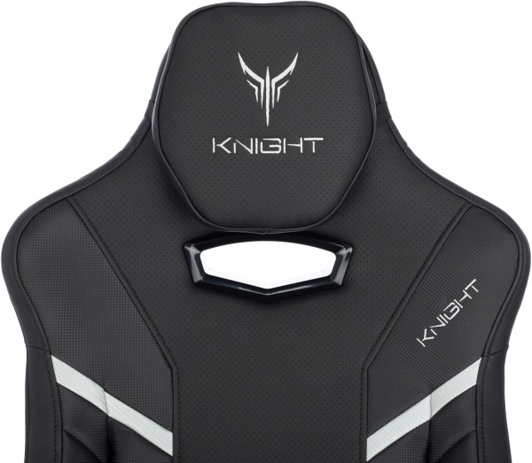 Кресло игровое Knight Thunder 5X черный экокожа крестов. металл