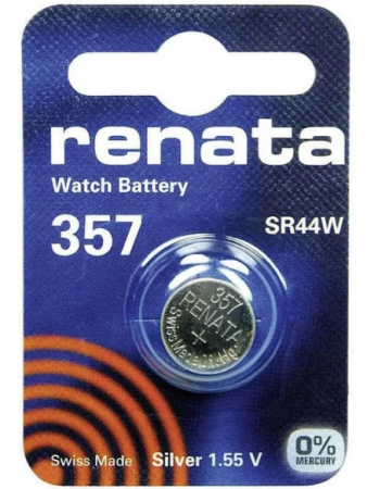 Батарейка SG13 (SR44, SR1154, S76, 303, 357), 1.55в, Renata,  1шт