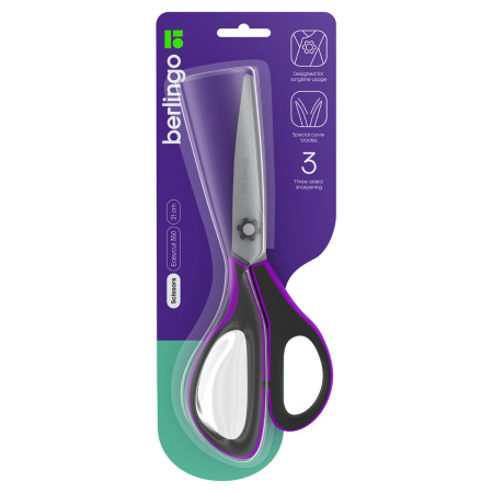 Ножницы 21см. Berlingo "Easycut 350" сиреневые (DNn_21035_a)