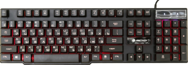 Игровая клавиатура USB Dialog Gan-Kata KGK-15U мембранная, подсветка, Black