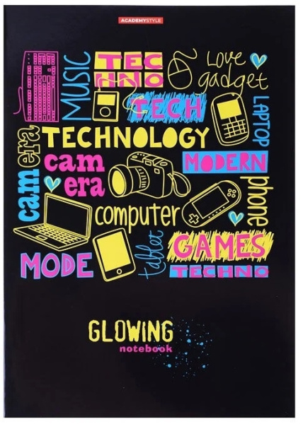 Тетрадь А4 80л. кл. "Мерцание" КанцБиз, ассорти (11493/3)