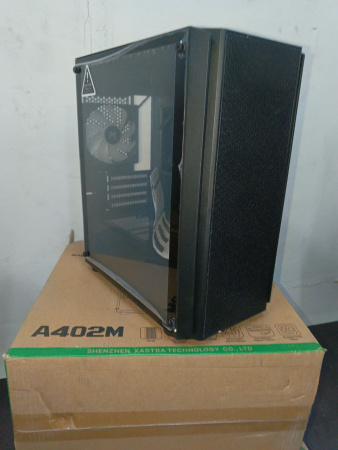 Распродажа! Корпус mATX Б_БП XASTRA A402M 4ARGB Black (USB3.0,Audio,TG,черный,Mesh,4х120мм FRGB,CPU Cooler до 159мм, VGA до 310мм)(царапины)