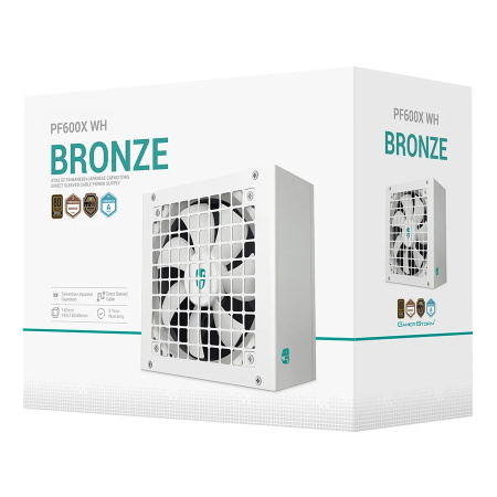 Блок питания 600Вт Deepcool GamerStorm PF600X WH(APFC,120мм,2PCI-E,6SATA,80+BRONZE,белый)[PF600X WH]