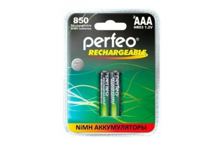 Аккумулятор Ni-MH AAA Perfeo 850mAh/1.2в блистер 2шт.