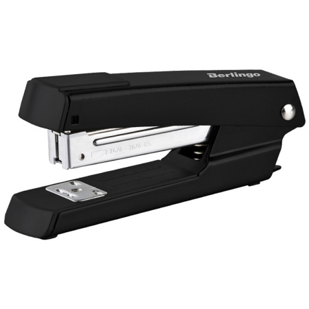 Степлер №24/6 BERLINGO "Power TX" на 30л., метал, корпус, черный (KSn_30324)