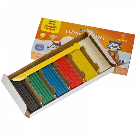 Пластилин 06цв. Мульти-Пульти "Енот на Аляске" со стеком ДП_10232