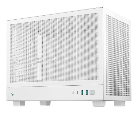 Корпус MINI-ITX Б_БП Deepcool CH160 MESH WH (2*USB3.0,Type-C,Audio,TG,белый,ручка)