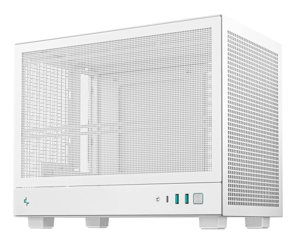 Корпус MINI-ITX Б_БП Deepcool CH160 MESH WH (2*USB3.0,Type-C,Audio,TG,белый,ручка)