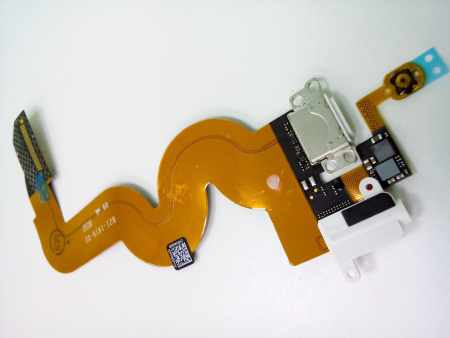 Шлейф iPod 5 разъем гарнитуры/зарядки Белый