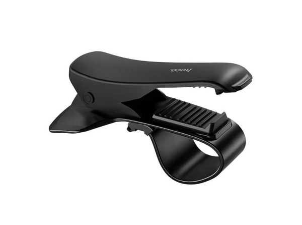 Держатель HOCO CA50 щипцы/крепление на торпедо (черный) до 7"