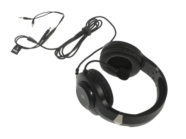 Игровая гарнитура A4Tech Bloody G220 мониторные кабель 2м, Black
