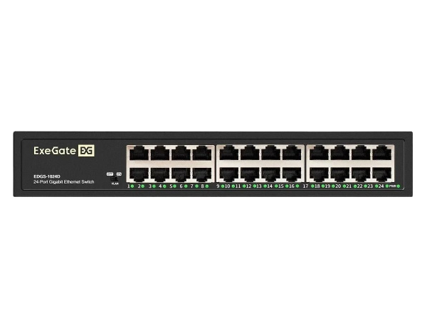 Коммутатор ExeGate EDGS-1024D 24 port 10\100\1000_Mbps  металлический корпус