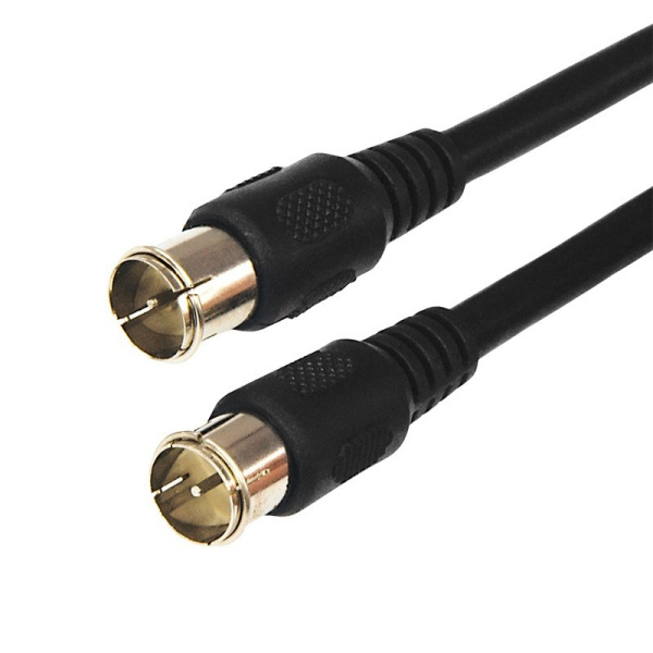 Кабель(шнур) соединительный TV, F quick коннектор - F quick коннектор, 1.5м, чёрный, Rexant