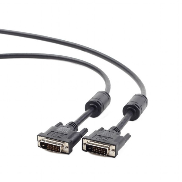 Кабель DVI-D(m) - DVI-D(m)  4.5м Cablexpert, 25M/25M, экран, феррит. кольца, черный (CC-DVI-15)