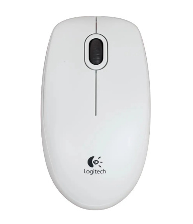 Мышь USB Logitech B100 (910-003360) оптическая, 800dpi, кабель 1.8м, White