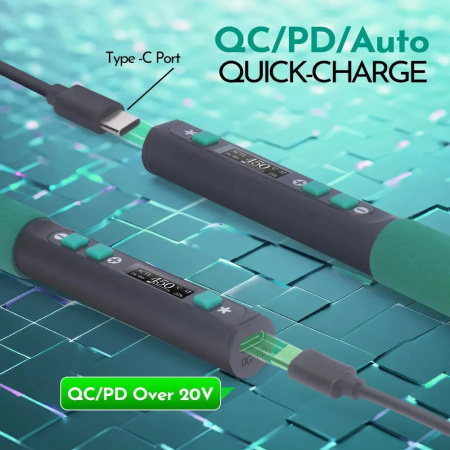 Паяльник Yihua 928D-IV, USB Type-C, PD 60W, жало C235