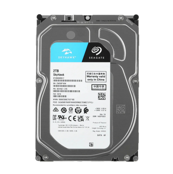 Жесткий диск HDD 2,0Tb Seagate ST2000VX017 Skyhawk 5400,256Mb
