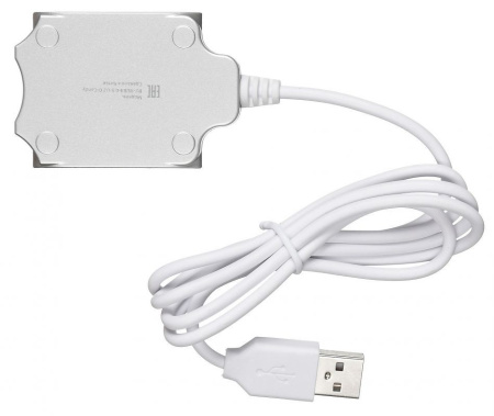 USB_Хаб 4xUSB_2.0 Buro BU-HUB4-0.5-U2.0-Candy серебристый