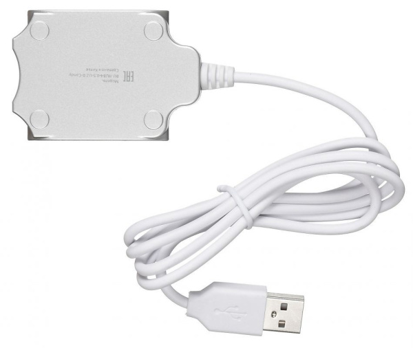 USB_Хаб 4xUSB_2.0 Buro BU-HUB4-0.5-U2.0-Candy серебристый