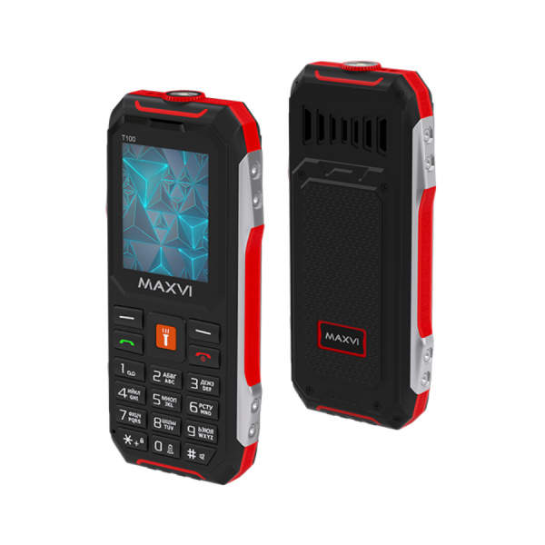 Сотовый Maxvi T100 Red 2sim/1.77"/160*128/microSD/0.3МП/Bt/1500мАч/моноблок