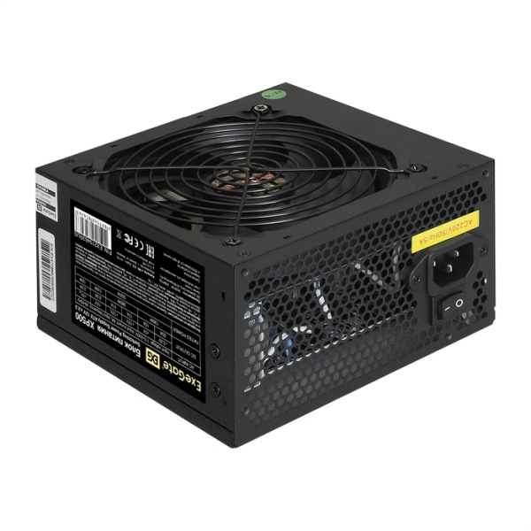 Блок питания 500Вт Exegate XP500 (24+4pin,120mm,3SATA,2IDE,1FDD)