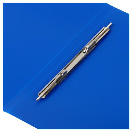 Папка с пружинным скоросшивателем СТАММ А4, 14мм, 500мкм, пластик, синяя (ММ-32221)