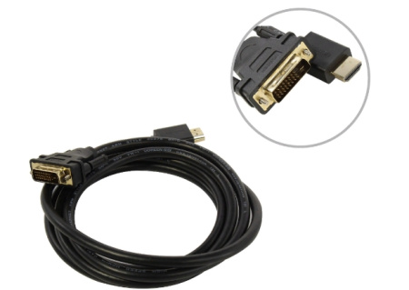 Кабель HDMI(m) - DVI(m)  2.0м UGREEN, 19M/25M, позол. контакт, черный HD106 (10135)