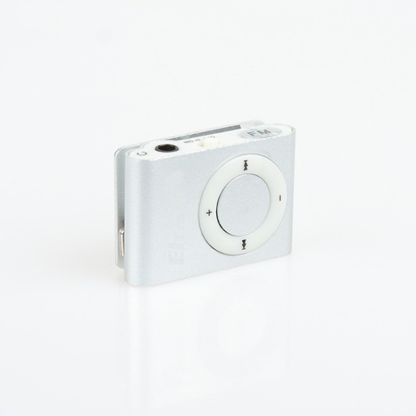 Плеер-MP3 ELTRONIC с наушниками, MicroSD (до 16 Гб), 20-20000 Гц, 90 мАч, серебро