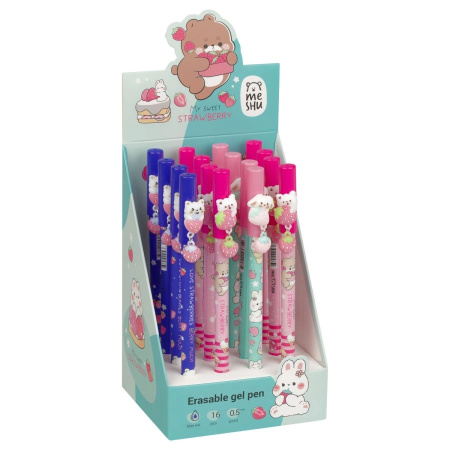 Ручка пиши-стирай MESHU "Friendsberry" гелевая, синяя, 0,5мм (MS_55631)